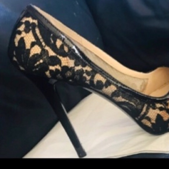 🌹ALEXANDER McQUEEN ( Rare  Lace pumps size 36 1/2. Luxury vintage - Picture 6 of 9